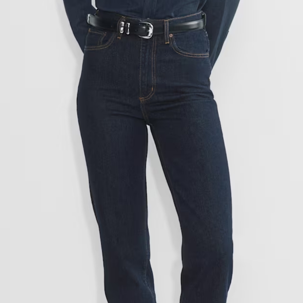 Denim Forum Coco Highrise Straight Dark Blue Jeans